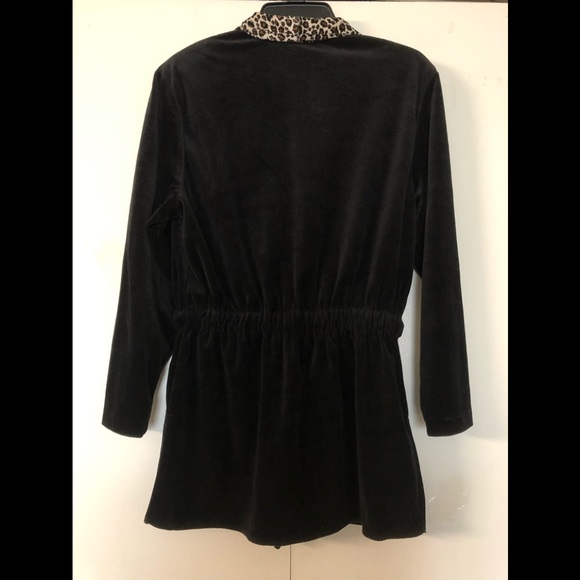 Anthony Mark Hankins Velvet jacket Sz M Tie Waist Zipper - Picture 2 of 10